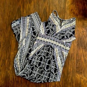 Navy/purple maxi dress